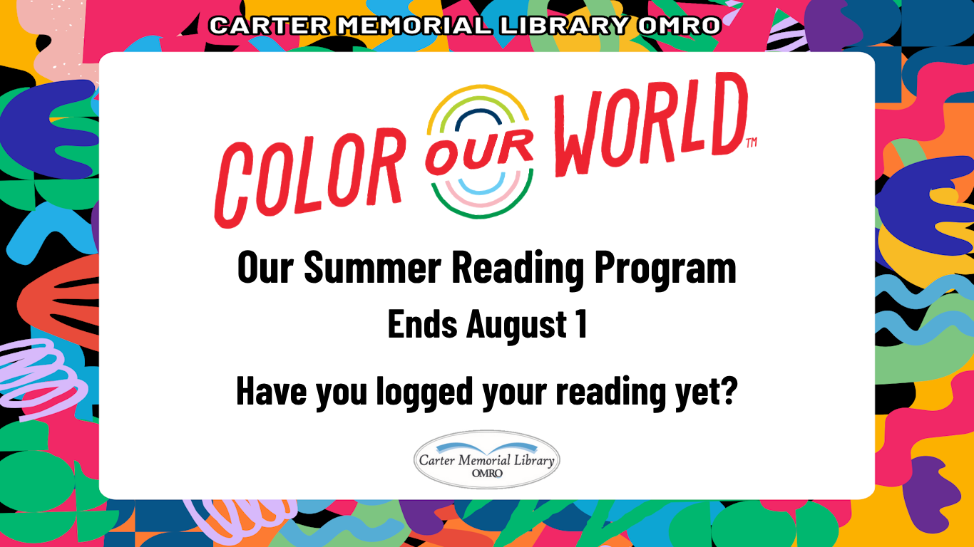 Summer Reading Ends August 1!