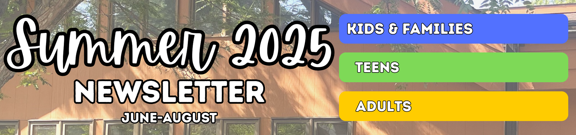 2025 Summer Newsletter Calendar