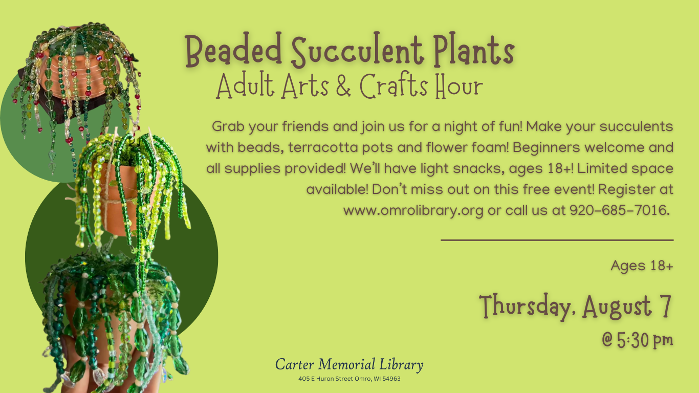 Adult Crafts Beaded Succulent Plants