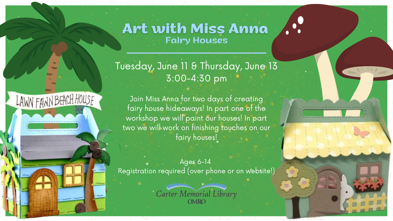 Art With Miss Anna Fairy Houses