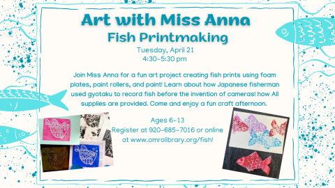 Art With Miss Anna Fish Printmaking