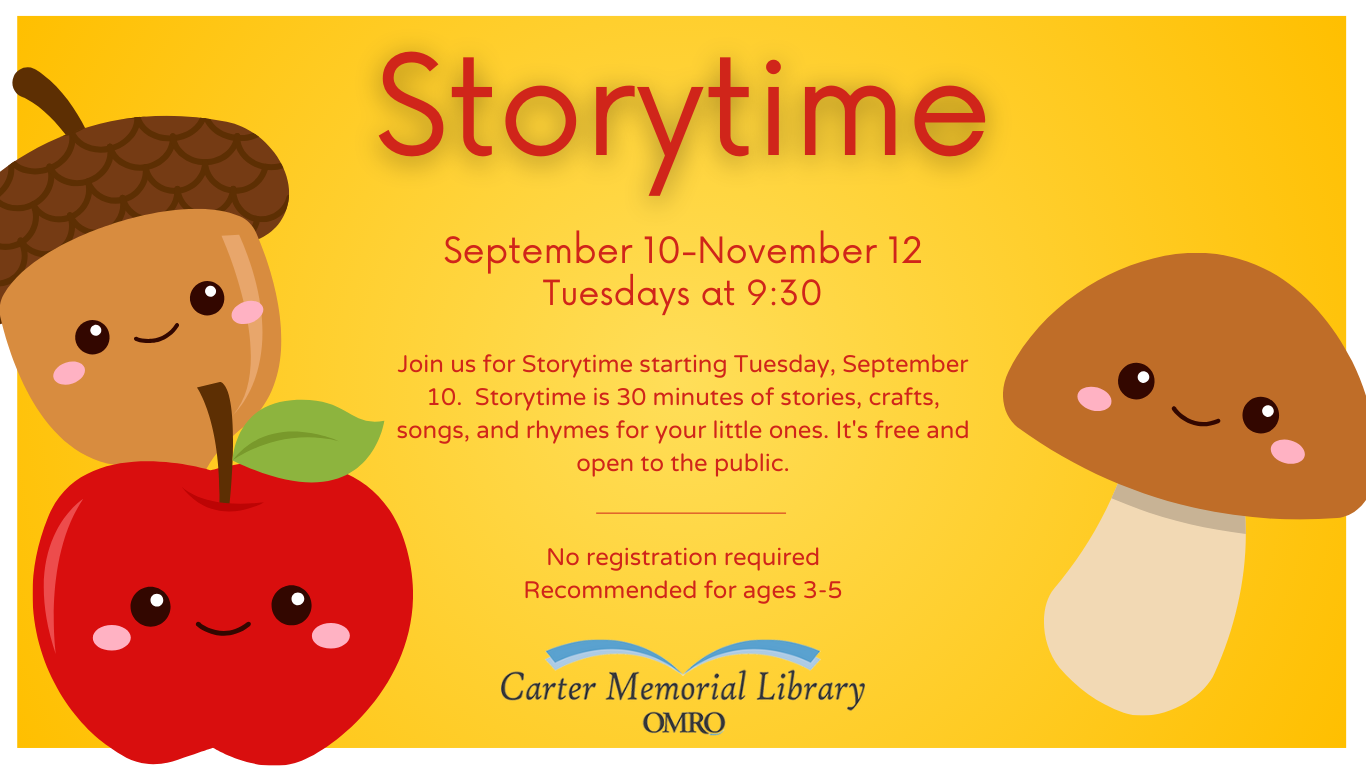 fall storytime poster