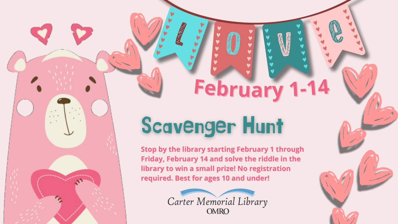 valentine's scavenger hunt poster