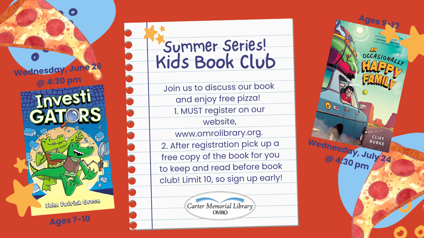 Summer Series Kids Book Club ages 9-13