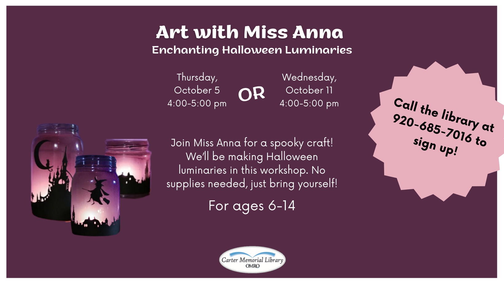 Art With Miss Anna Halloween Luminaries