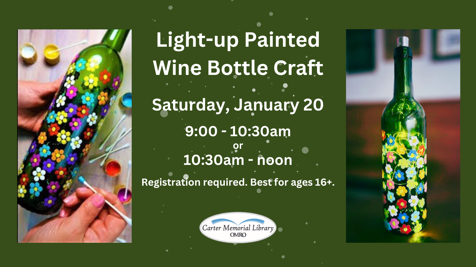 Light-up Painted Wine Bottle Craft