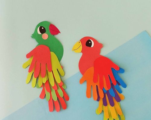 Take & Make Craft - Handprint Parrots
