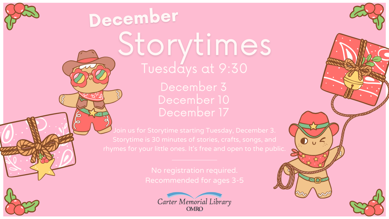 december storytime poster