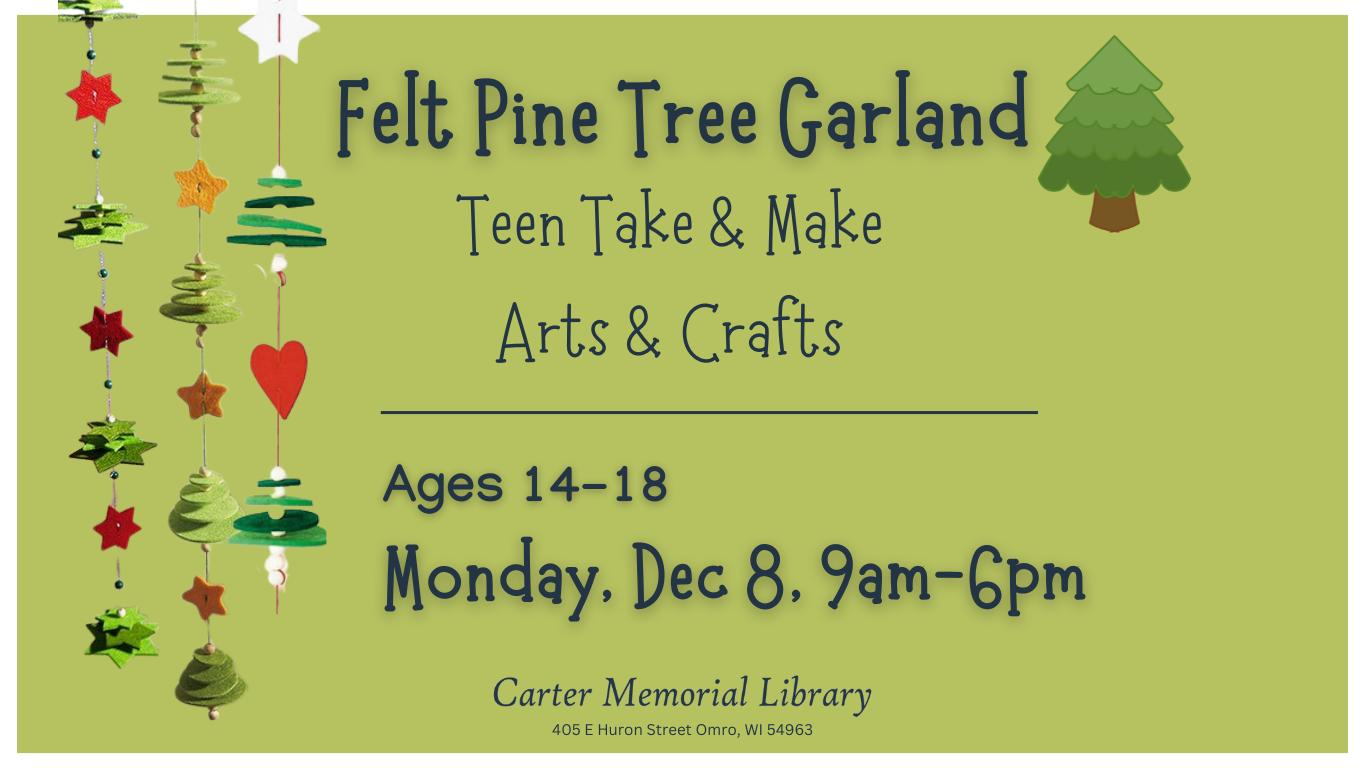 TEENS Felt Pine Tree Garland Take & Make