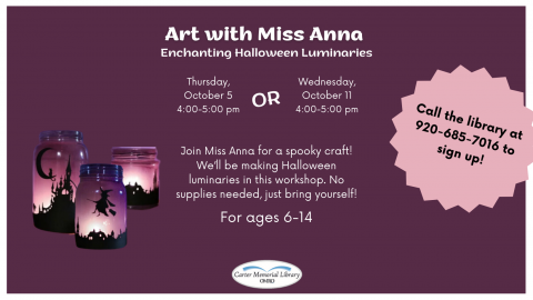 Art with Miss Anna Poster