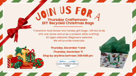 Thursday Crafternoon DIY Recycled Christmas Bags